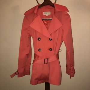 Orange short trench coat jacket MK Michael Kors